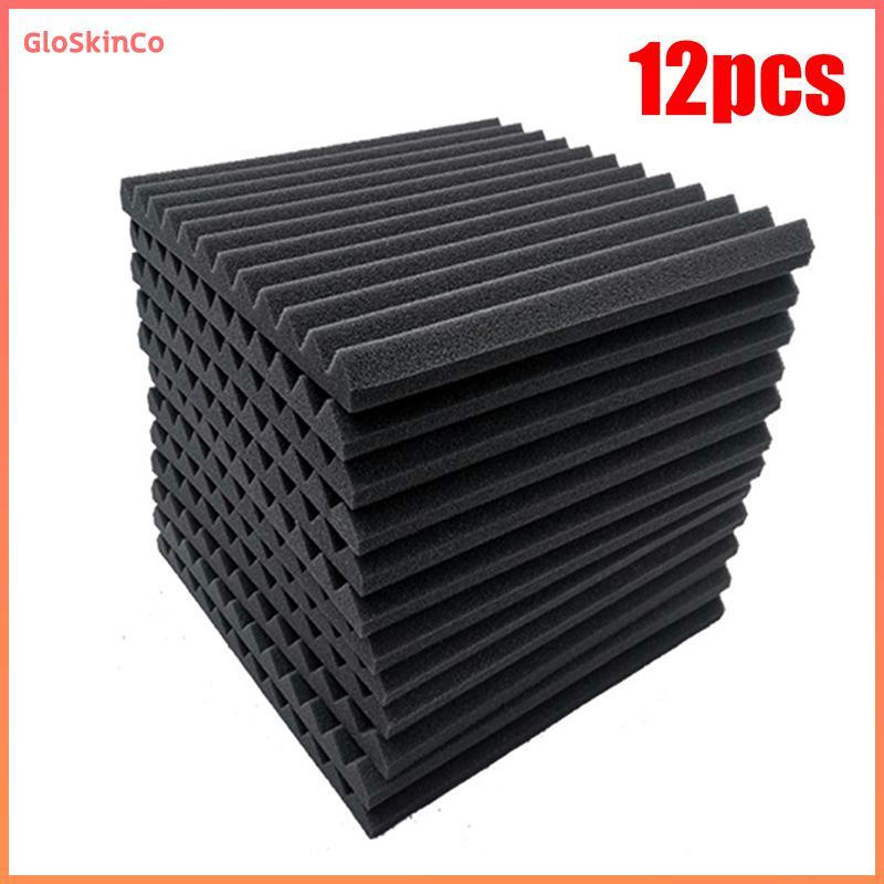 พรา combedhamshsng 12pcs Soundproofing Foam Studio Acoustic Panels Absorption Treatment Panel COD