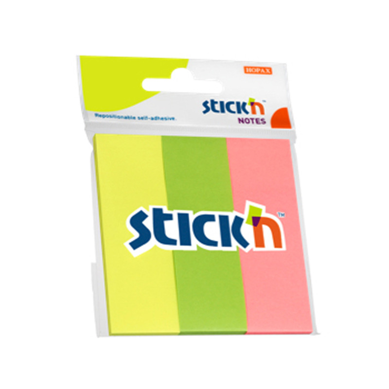 STICK N กระดาษโน้ต พาสเทล คละสี ขนาด 3x1" แพ็ค 3 สี 50 แผ่น/สี