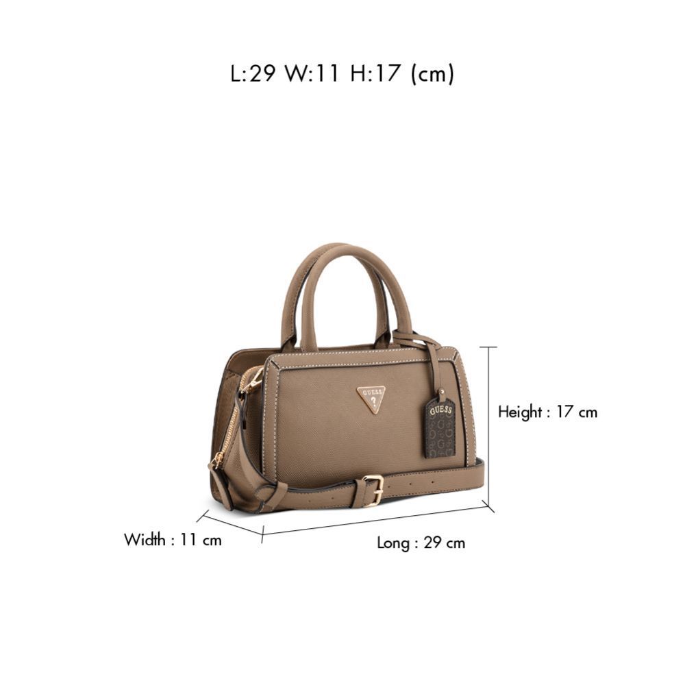 GUESS حقيبة CADENCE Satchel — بني — صورة 5