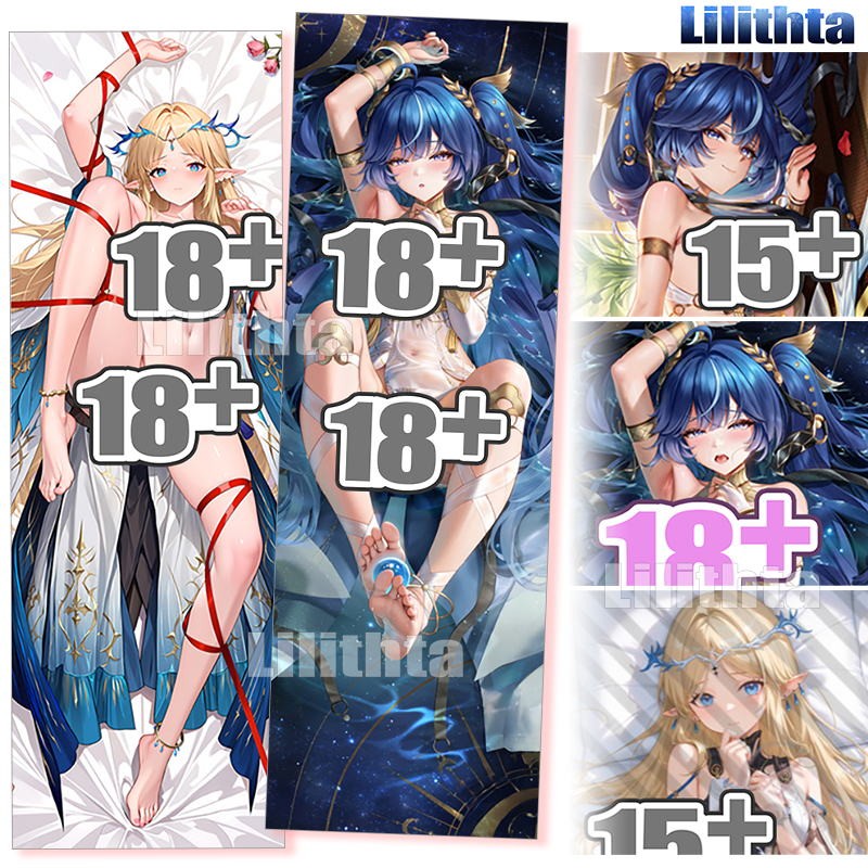 ปลอกหมอนลายการ์ตูน Wuthering Waves Kathesia และ Yuno - ขนาด body pillow