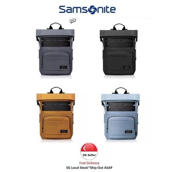 กระเป๋าเป้ Samsonite สําหรับผู้ชายและผู้หญิงกระเป๋าสื่อสาร, กระเป๋าเป้โน๊ตบุ๊คเดินทางและกีฬาความจุขน