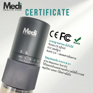Medi ที่บดยาอัตโนมัติ ปรับความละเอียดได้ 30 ระดับ กดเพียงปุ่มเดียว บดเม็ดแข็ง กาแฟ สมุนไพร ยาได้