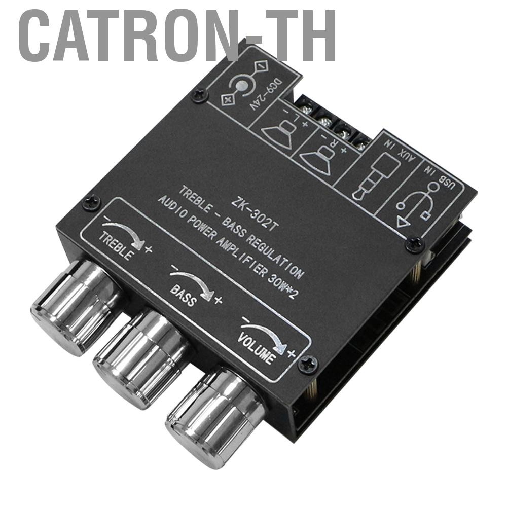 Catron-th CATRON-TH ZK-302T 2.0 30WX2 BT แอมพลิฟายเออร์พลังงานเสียงกำลังสูงการป้องกันการออกแบบที่ใช้