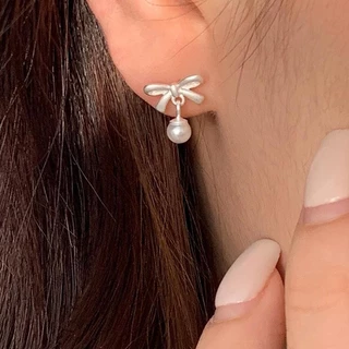 ของขวัญ ให้แฟน ต่างหูโบว์ แฟชั่น เรียบหรู เหมาะสำหรับผู้หญิงโจ๊กเกอร์