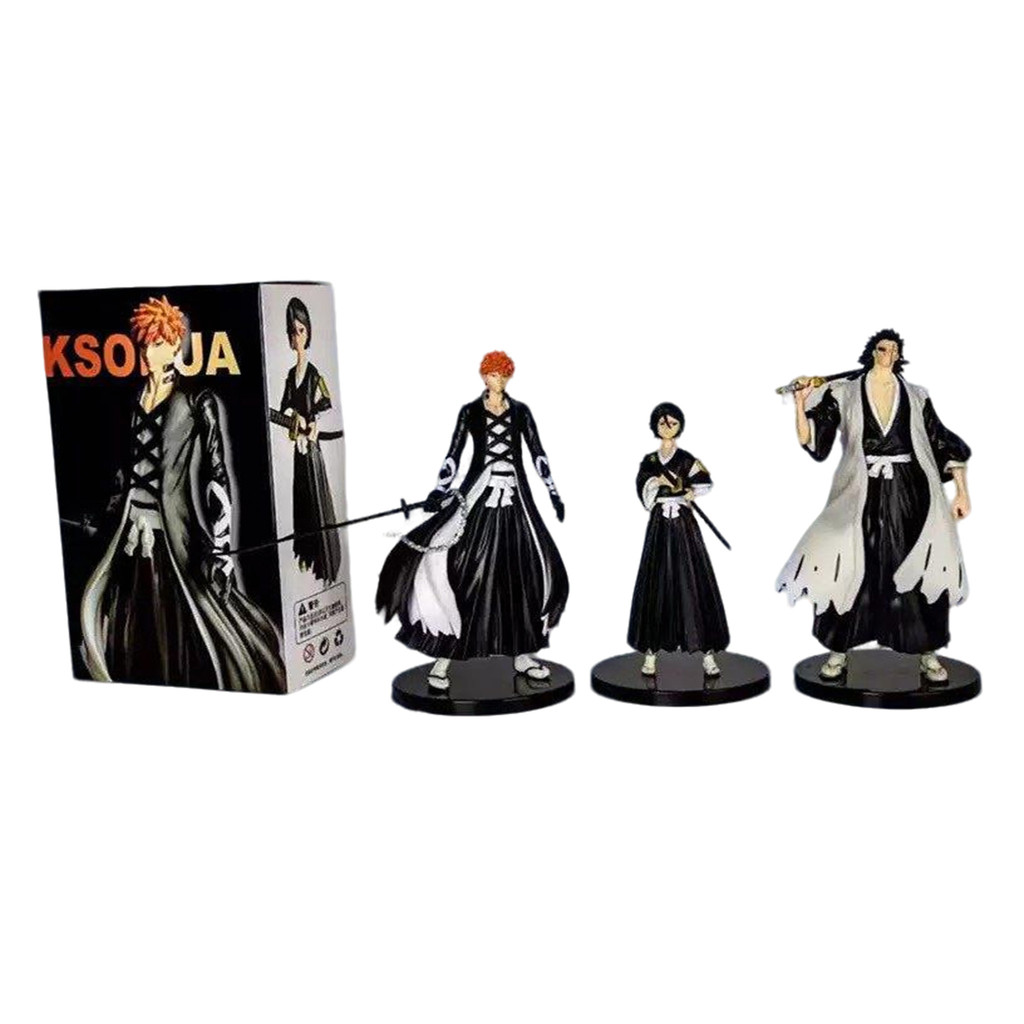 BLEACH Ichigo Kurosaki Rukia Renji Abarai Kenpachi Zaraki อะนิเมะ Action Figure รูปปั้นของเล่นสะสม