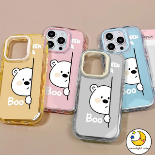 เคสโทรศัพท์ส่งทันที แบบระลอกสีสัน เคสใสเยลลี่ น่ารัก กันกระแทก For IPhone16 15 14 Pro PLUS 13 12 11 Promax GDBWEHY153