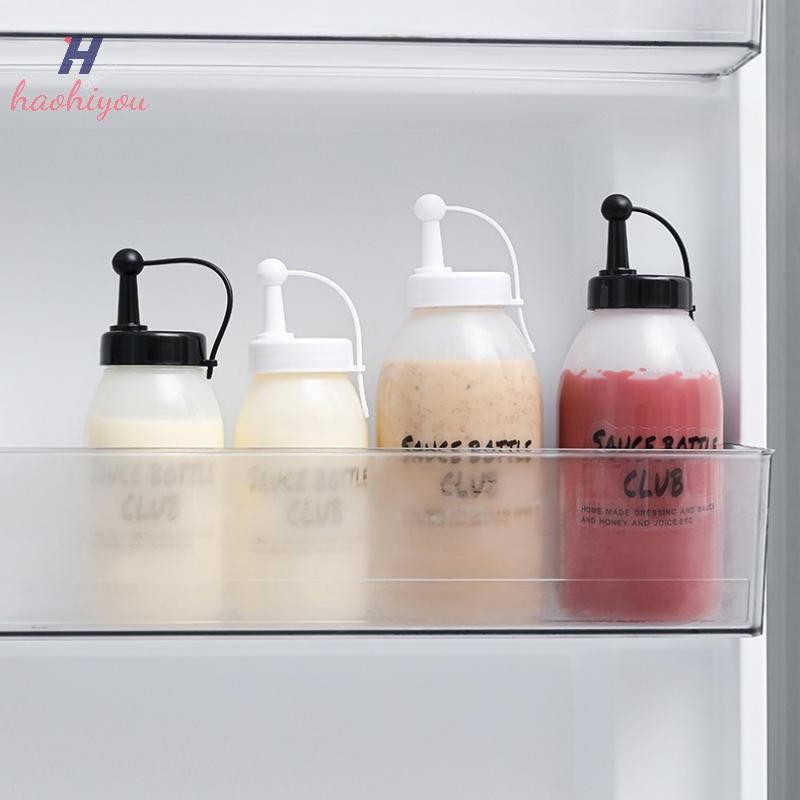 <haohiyou> 350/650 ML พลาสติกบีบขวดเครื่องปรุงรสเครื่องจ่ายซอสมะเขือเทศซอสมัสตาร์ดและขวดปรุงรสเครื่อ