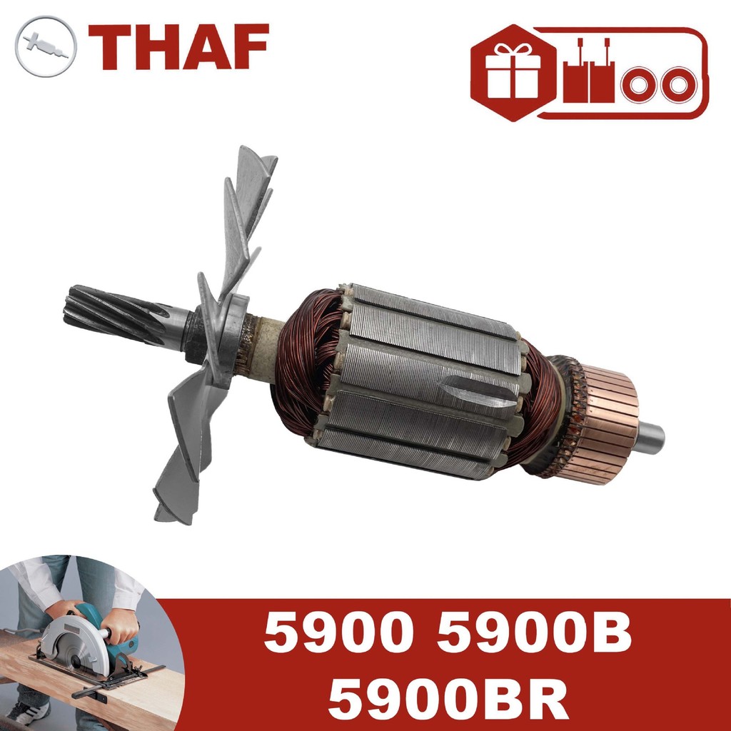 เหมาะสําหรับเลื่อยวงเดือนไฟฟ้า Makita 5900 5900B 5900BR โรเตอร์