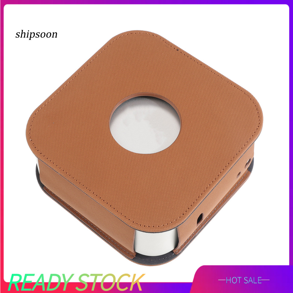 SN Mini 4 ฝาครอบป้องกัน Mini 4 Cooling Air ท่อ Mini 4 หนัง Faux ฝาครอบป้องกันสําหรับ Mac Mini4 คอมพิ