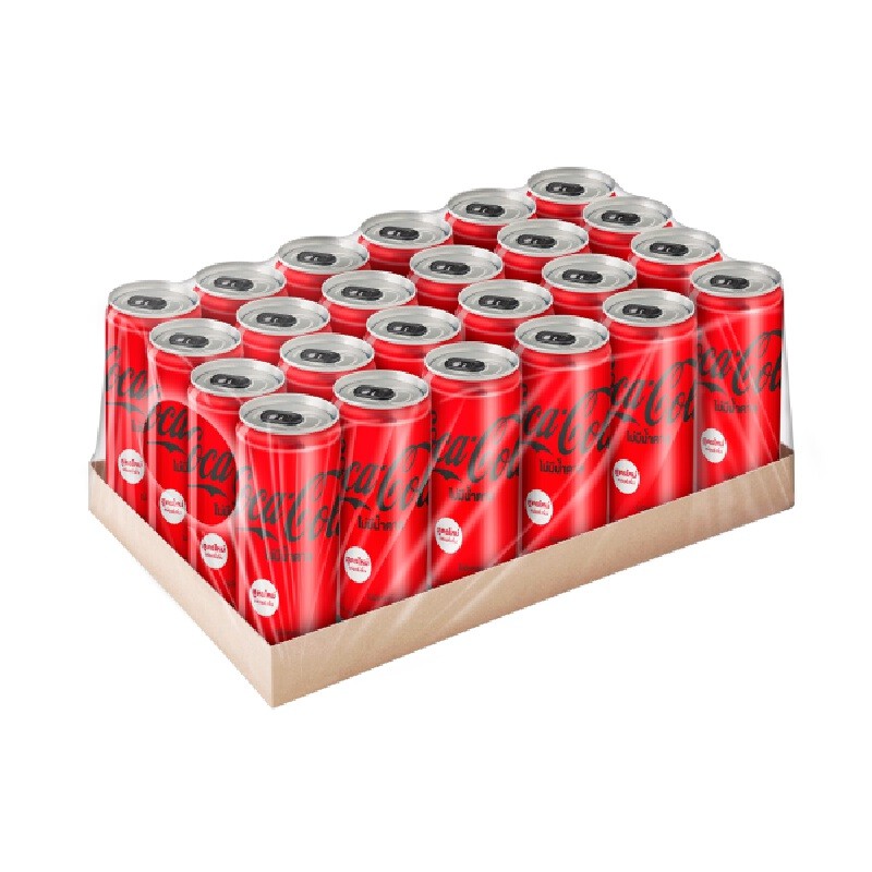 COCA-COLA โค้ก ไม่มีน้ำตาล ขนาด 325 มล. (24 กระป๋อง)