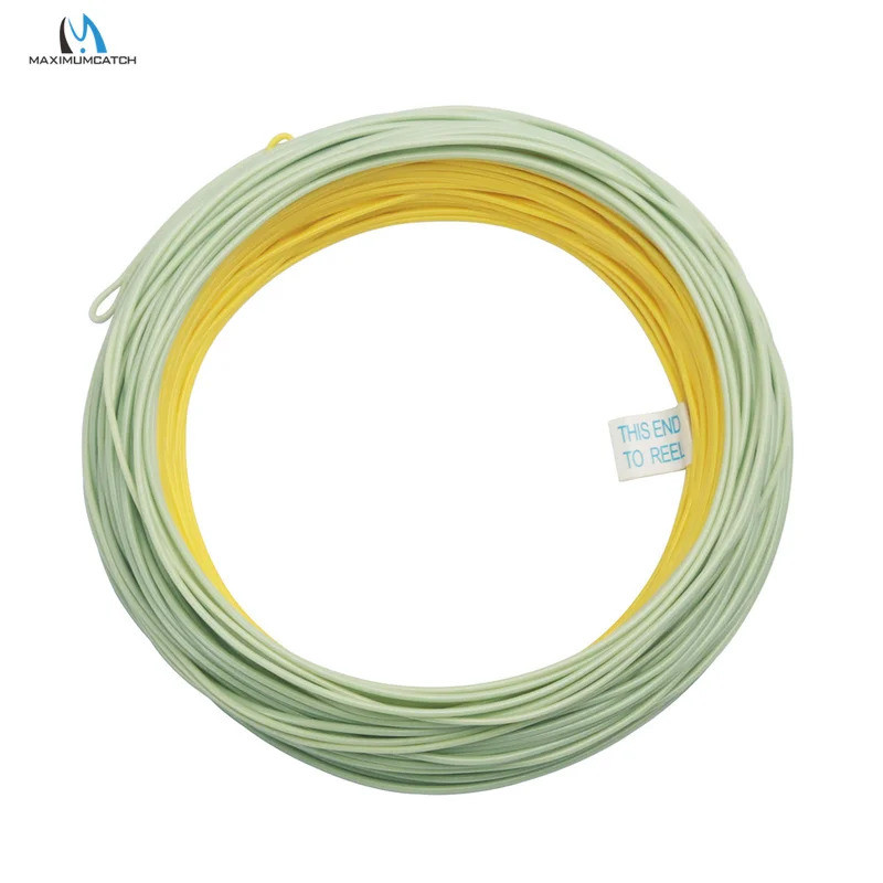 Fly Line Maximumcatch 90-100ฟุต สำหรับน้ำหนัก 2-9wt ดีไซน์ลอยขึ้นไป มาพร้อม W Loop