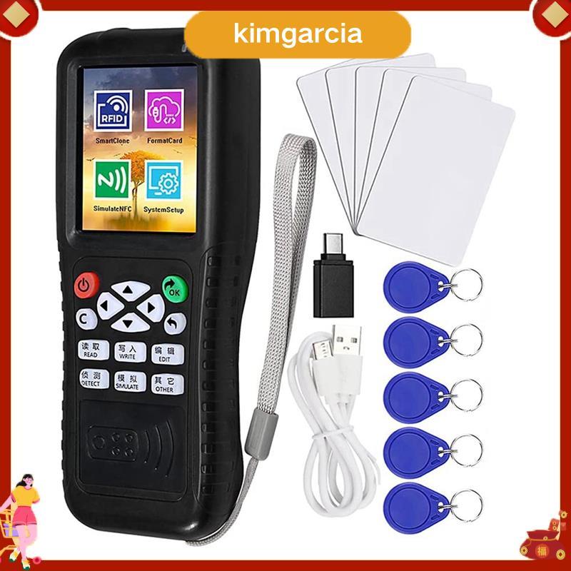 kimgarcia Multi Frequencycies RFID Smart Card Programmer, RFID Reader Writer Duplicator, Reader, ถอด
