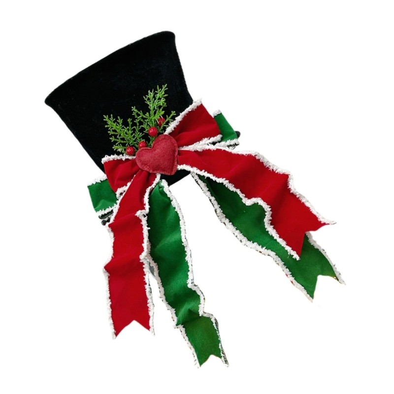 Yao Christmas Tree With Big Bowknot Christmas Tree Hat Embellishment สําหรับงานรื่นเริงฉลองในร่มและก