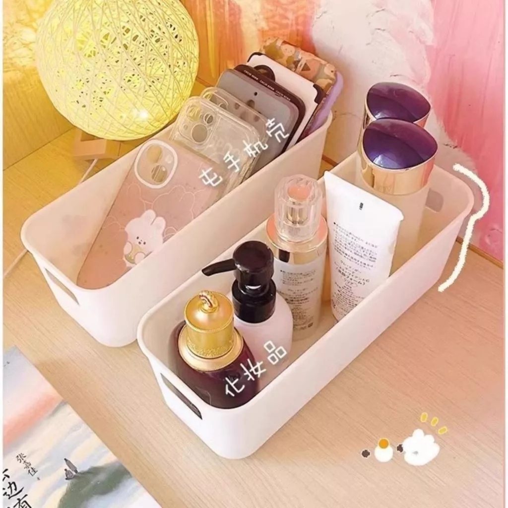 Hithome กล่องเก็บของอเนกประสงค์ จัดระเบียบ ของใช้ เครื่องสำอาง สกินแคร์ กล่องใส่ของ มินิมอล แถมสติ๊กเกอร์ thumbnail 5