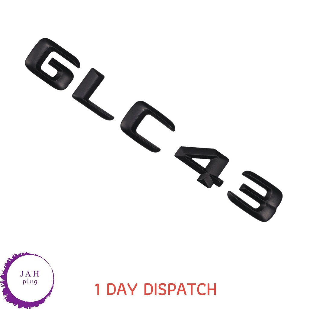 GLC43 MATT BLACK REAR BOOT LID TRUNK BADGE EMBLEM LETTERING สําหรับ MERCEDES BENZ