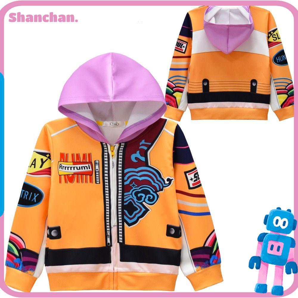 ชุดกันหนาว Rumi แบบCosplay รวมเสื้อ กางเกง และหมวก วัสดุโพลีเอสเตอร์ สำหรับเด็ก สไตล์ฮิปฮอป