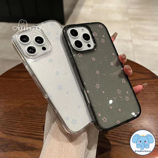 เคสไอโฟน11 15 สำหรับIPhone 15 16 17 12 13 11 14 Pro Max XR X XS 7 8 15 14 Plus เคสใสลายดาวแวววาวสุดเทรนด์
