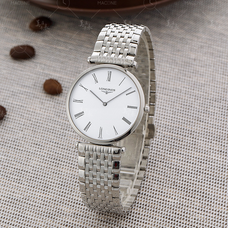 Swiss LONGINES LONGINES LONGINES Series Quartz นาฬิกาผู้ชายนาฬิกาสายเหล็ก L4.766.4.11.6