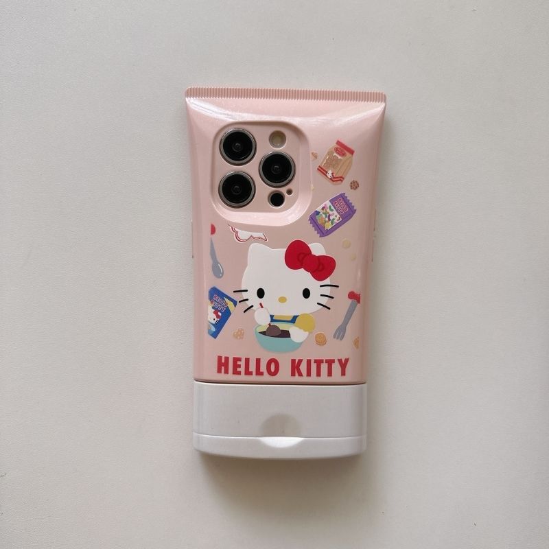 น้ํายาทําความสะอาดผิวหน้า hello Kitty น่ารักเหมาะสําหรับเคสโทรศัพท์ iPhone เหมาะสําหรับ iPhone 16 Pr