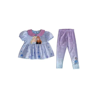 SweetKids พร้อมส่งจากกทม🌸ชุดเซ็ทเด็กผู้หญิง🍓ชุดเจ้าหญิงเอลซ่าน่ารัก เสื้อผ้าลำลองเด็ก เสื้อ Elsa +กางเกง 2 ชิ้น แฟชั่น