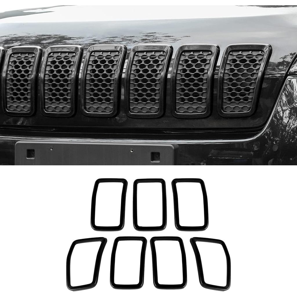 JeCar สําหรับ Jeep Cherokee Grill Inserts, Front Grille Insert สําหรับ -2025 Jeep Cherokee (สีดํา)