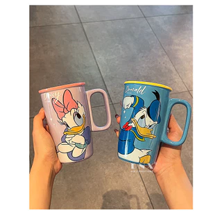 แก้วเซรามิก CGH Stitch 500 มล. แก้วทนความร้อน Disney Stitch พร้อมหูจับ แก้วกาแฟ ของขวัญสำหรับแฟนสาว