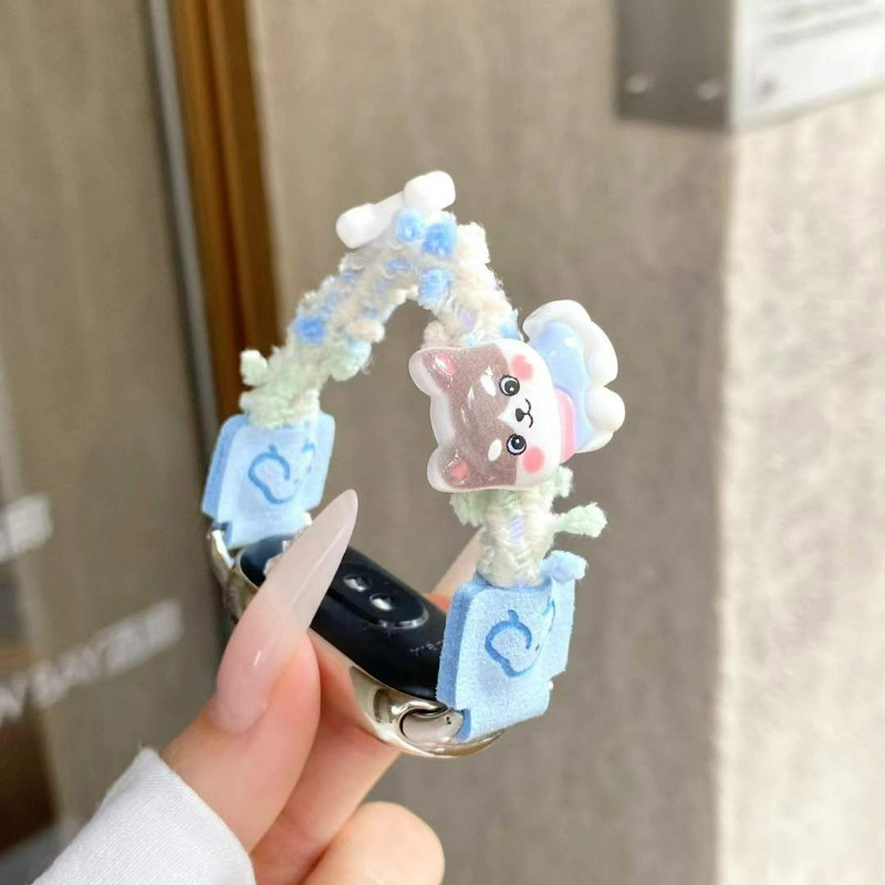 Little monster สําหรับ Xiaomi Band 11 10 9 8 สายนาฬิกาสําหรับ mi Band 8 / 9 / 10 / 11 สร้อยข้อมือ