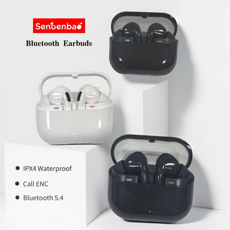 Senbenbao Buds2 Pro, A6S หูฟังขนาดเล็ก TWS หูฟังไร้สายบลูทูธ Hifi Sport หูฟังสําหรับเล่นเกมชุดหูฟังธ