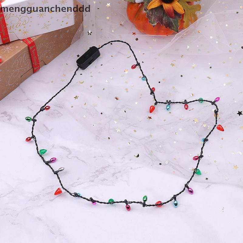 [mengguanchenddd] LED Christmas Lights สร้อยคอ 8 หลอด Glow Props Party Supply [TH]