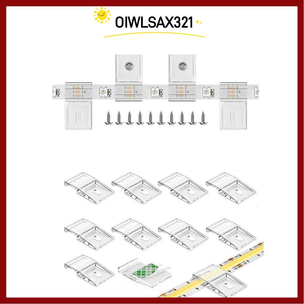 OIWLSAX321 10 มม.PCB LED Light Strip Clip, Light Strip Clamp FCOB COB SK6812 RGBW คลิปพร้อมสกรู, WS2