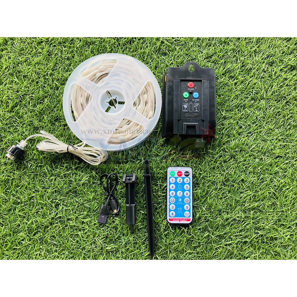 ไฟกระพริบโซล่าเซลล์ รุ่นใหม่สายขาว ยาว 20 เมตร (เเสง : หลากสี) - รูปที่ 7