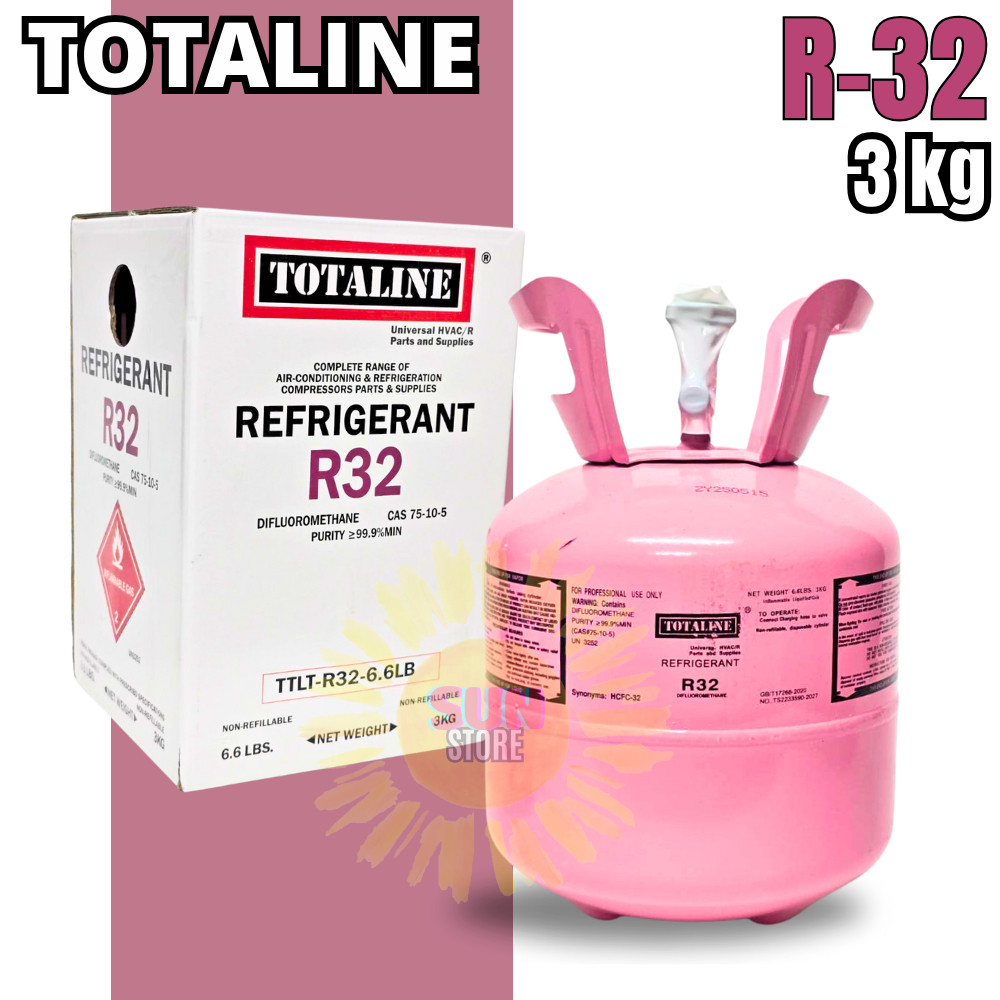 น้ำยาแอร์ R32 แบรนด์ TOTALINE น้ำยา 3KG(ไม่รวมถัง) ออกใบกำกับภาษีได้