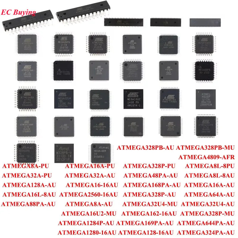 ไมโครคอนโทรลเลอร์ 8-Bit ATMEGA8A ATMEGA16A ATMEGA328P ATMEGA8L ATMEGA32A ATMEGA48PA ATMEGA128A AT16 