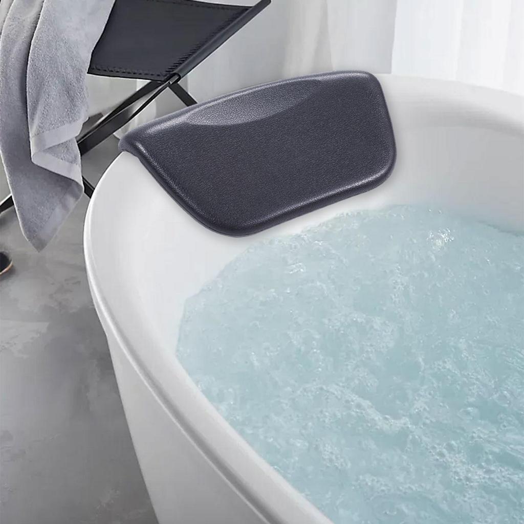 [unjitsh] หมอนอาบน้ําดูดถ้วยกันน้ํา PU Headrest Non Slip Tub คอสนับสนุนน้ําหนักเบาเบาะเหมาะสําหรับ H