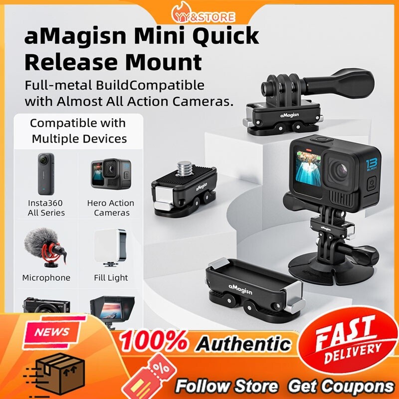 aMagisn Magnetic Quick Release Mini Quick Install Board Insta360/DJI/GoPro/Micro Single Conversion A