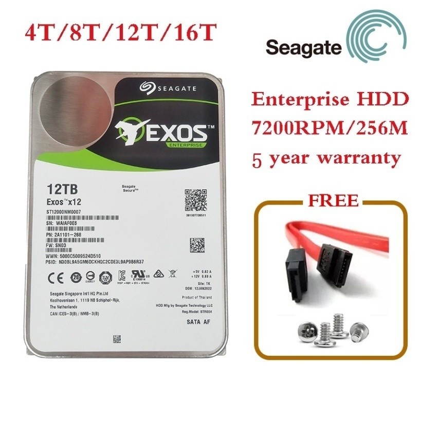 [Ready Stock]Seagate EXOS 4TB 6TB 8TB 10TB 12TB 14TB 16TB 3.5" SATA3.0 7200RPM CCTV DVR Enterprise H