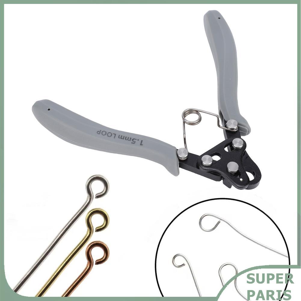 superparis Fockety One Step Looper เครื่องมือทำเครื่องประดับพร้อมรูไกด์ 1.5 มม.สำหรับลูปที่สม่ำเสมอคีมเหล็กคาร์บอนสูงที่จับกันลื่นเข้ากันได้กับสายไฟ 18 ถึง 26g
