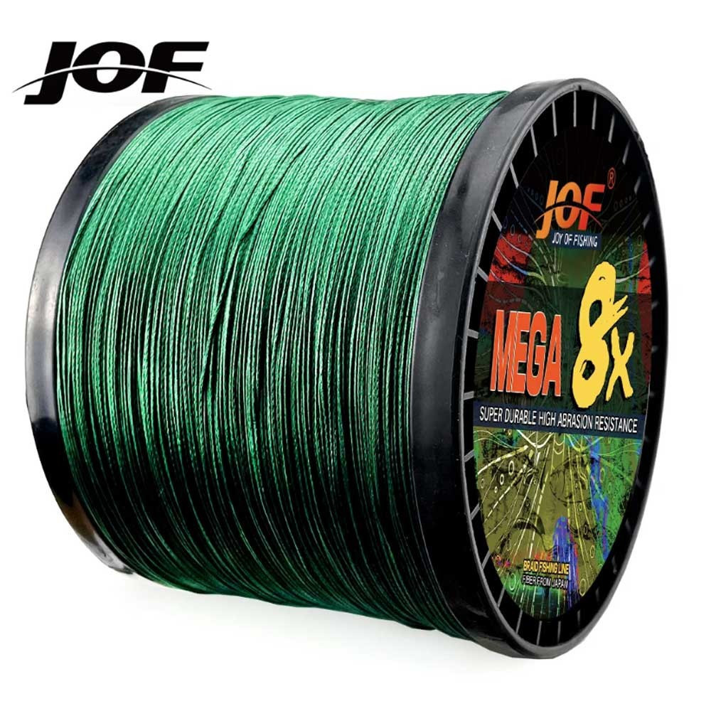 Jof Multicolor ล้อตกปลา 8 Strand PE สำหรับป่าและชายหาด ขนาด 0.14-0.50 มม., ความยาว 100M
