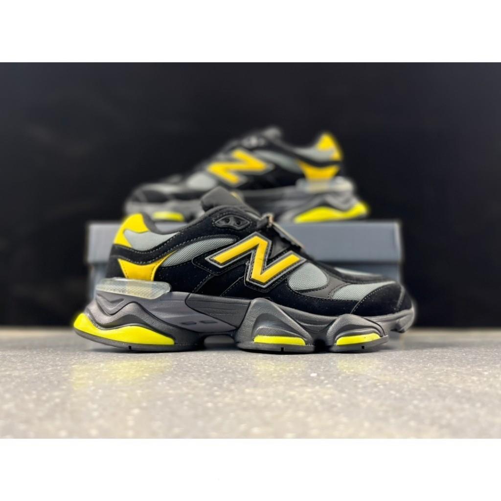 New Balance NB 9060 รองเท้าวิ่งสีดําสีเหลืองกลางแจ้งที่ร่วมแบรนด์ U9060