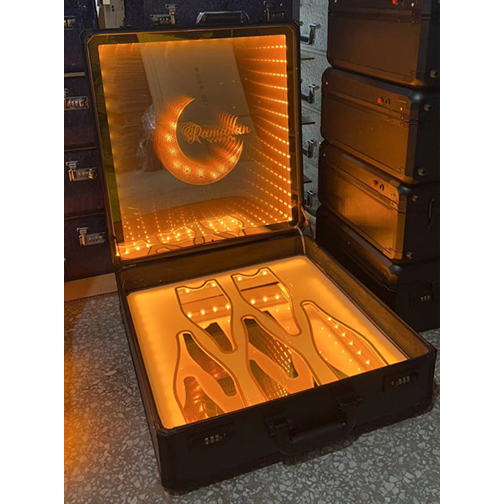 Spades A Glass Box Spades A กล่องแชมเปญ Luminous Glass Box Spades A Box กล่องแชมเปญไวน์ VIP