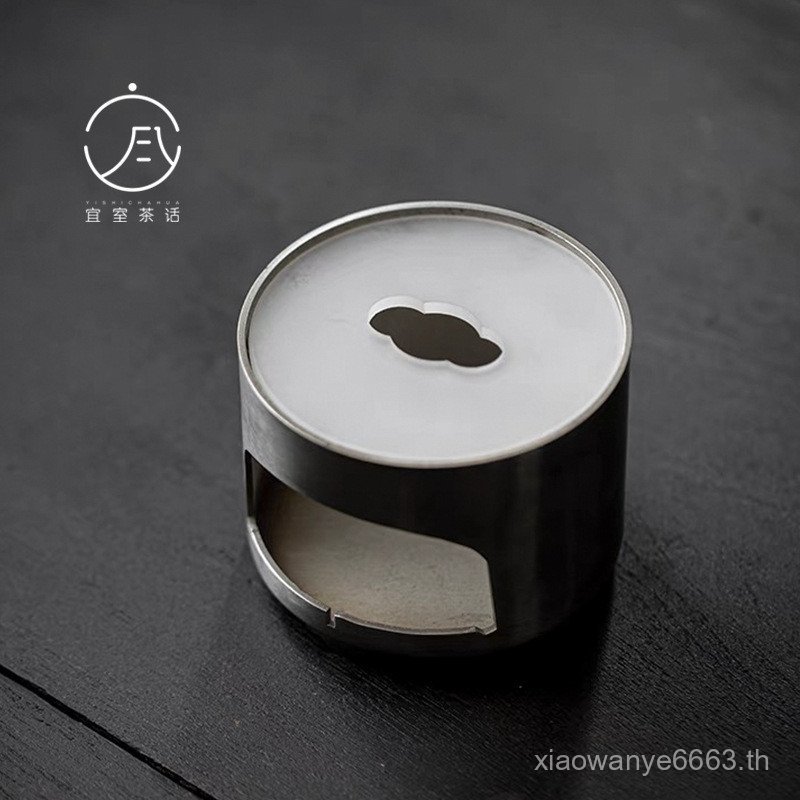 Yishi คําชาสแตนเลสเตาชาอุ่นเทียนฐานฉนวนกันความร้อนเชิงเทียนดอกไม้เตาชาชาอุ่นชุดน้ําชาอุปกรณ์พิธีชงชา