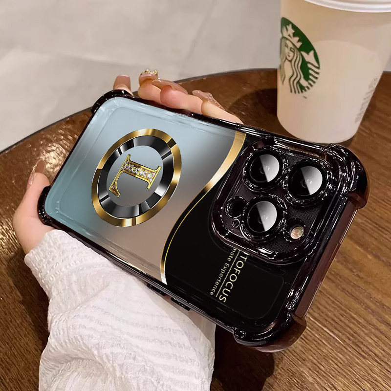 3 in1 Letter L สําหรับ Oppo Reno 8T Reno 8 Pro 8 Pro + เคสโทรศัพท์ Soft Anti fall กรณี