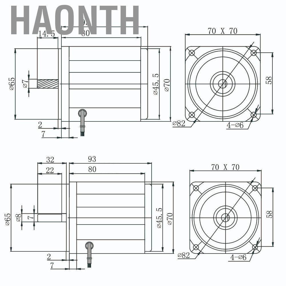 Haonth Haonth 220V AC มอเตอร์เกียร์ 15W 3IK15GN C ชุดกล่องเกียร์ความเร็ว 50K Reduction Ratio 0.15A