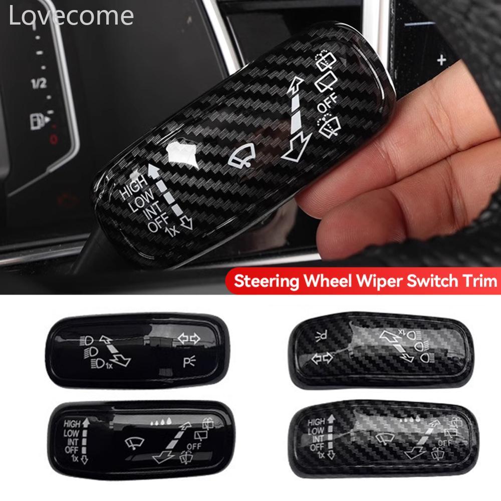 Lovecome 2 ชิ้นพวงมาลัยรถไฟหน้าสวิทช์ควบคุม Wiper SWITCH Trim อุปกรณ์เสริมสําหรับ VW Polo Golf 7 Gol