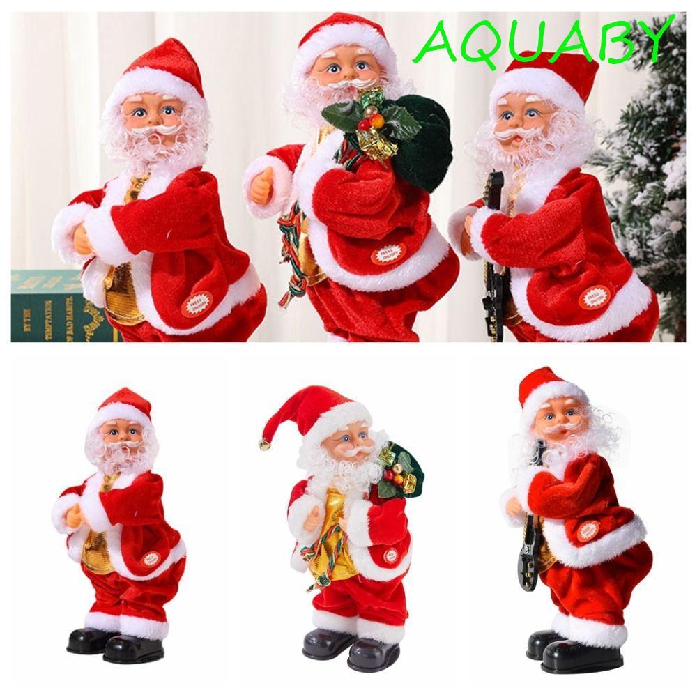 AQUABY ซานตาคลอสไฟฟ้า,เชือกปีนเขาบันได Twerk Santa Claus, ของเล่นตุ๊กตาเด็กร่มชูชีพ Twerk Dance Tree