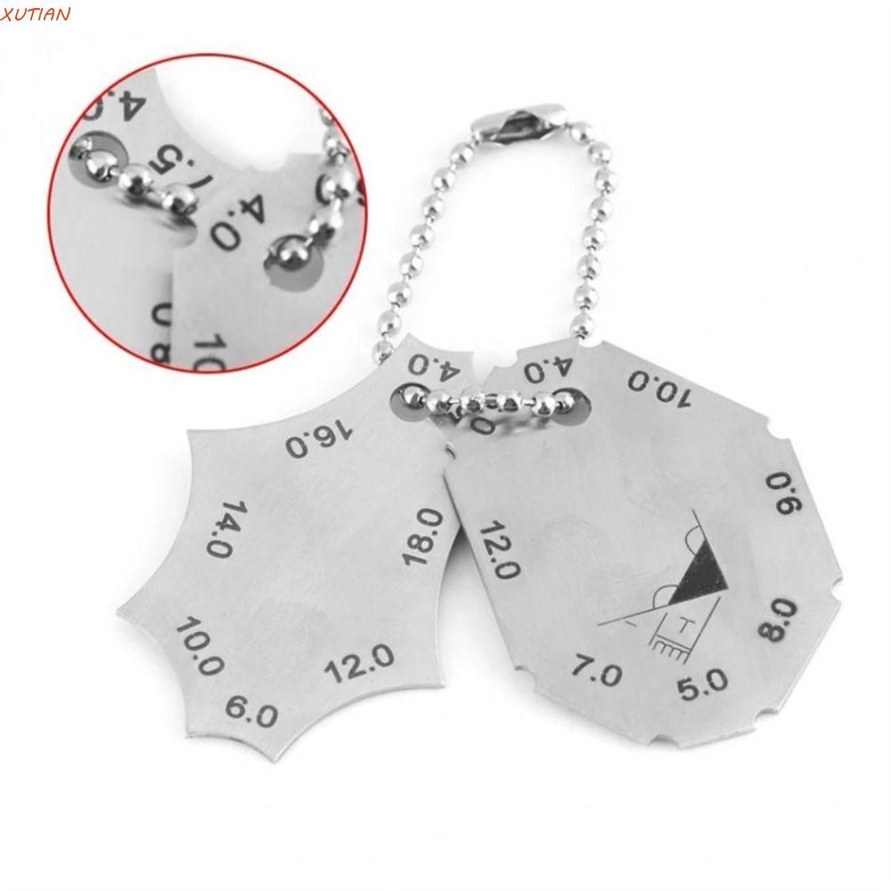 XUTIAN Weld Gauge, ความยาวขา Tee Joint Welding Gauge, สองชิ้นสแตนเลส Fillet Weld คอความลึกเครื่องเชื