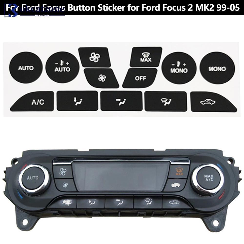 OKCATZONE 13 ชิ้น/เซ็ตรถไวนิล Climate ซ่อม Decals Air Dashboard อุปกรณ์เสริมสําหรับ Ford Focus 2 MK2