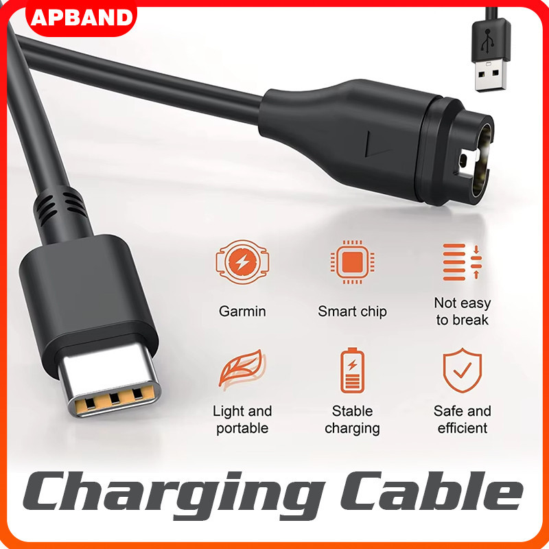 สายชาร์จ USB / Tpye-c for Garmin Venu 3 165 965 955 945 265 570 Fenix7 7S 6 6S 6X 5 Instinct2 Vivoactive 6 5 4s Venu Sq
