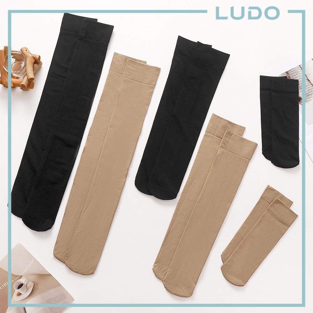 QSTAR Premium Nylon Spandex Women Socks, Plain Stoking Wanita Selesa & Stretch Fit