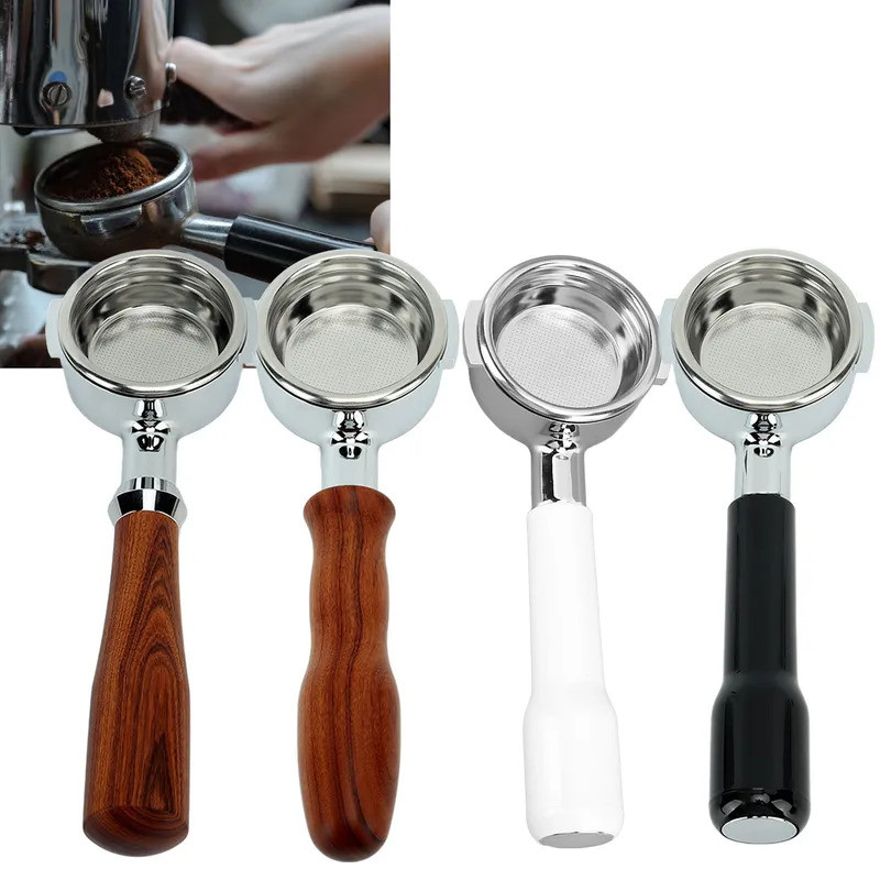 Portafilter Handle Coffee Portafilter 58 mm E61 Single Layer Bottomless Handlheld Portafilter สําหรั